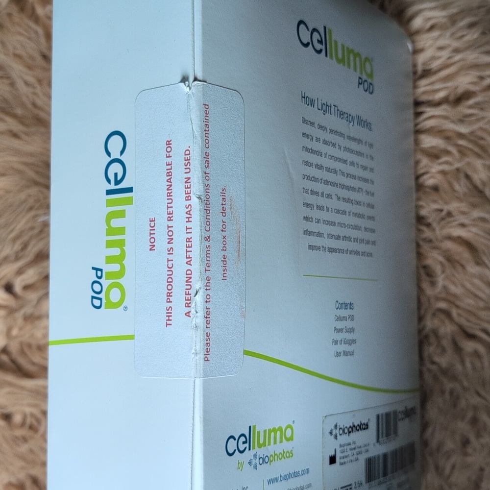 Celluma POD Rejuvenating Light Therapy Device Blue Red Infrared Wrinkles Acne - Picture 4 of 8